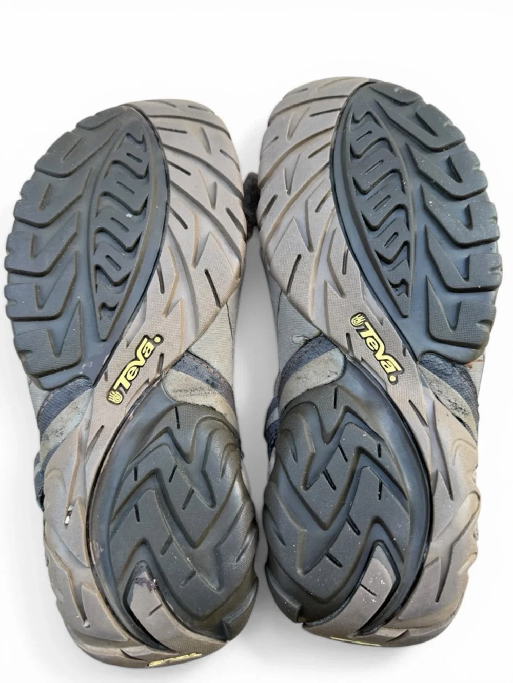 Teva Grey Sandals with‎ Pastel Striped Straps